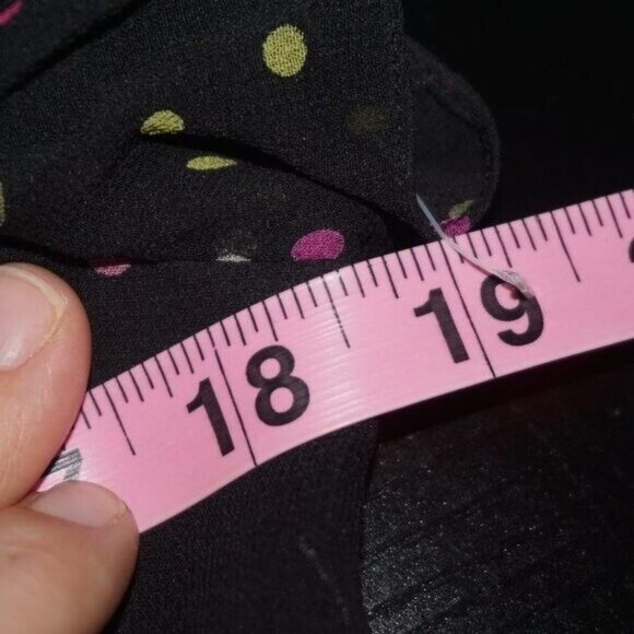 Vintage 90s Silk Rainbow Polkadot Dress 4 - Picture 8 of 9